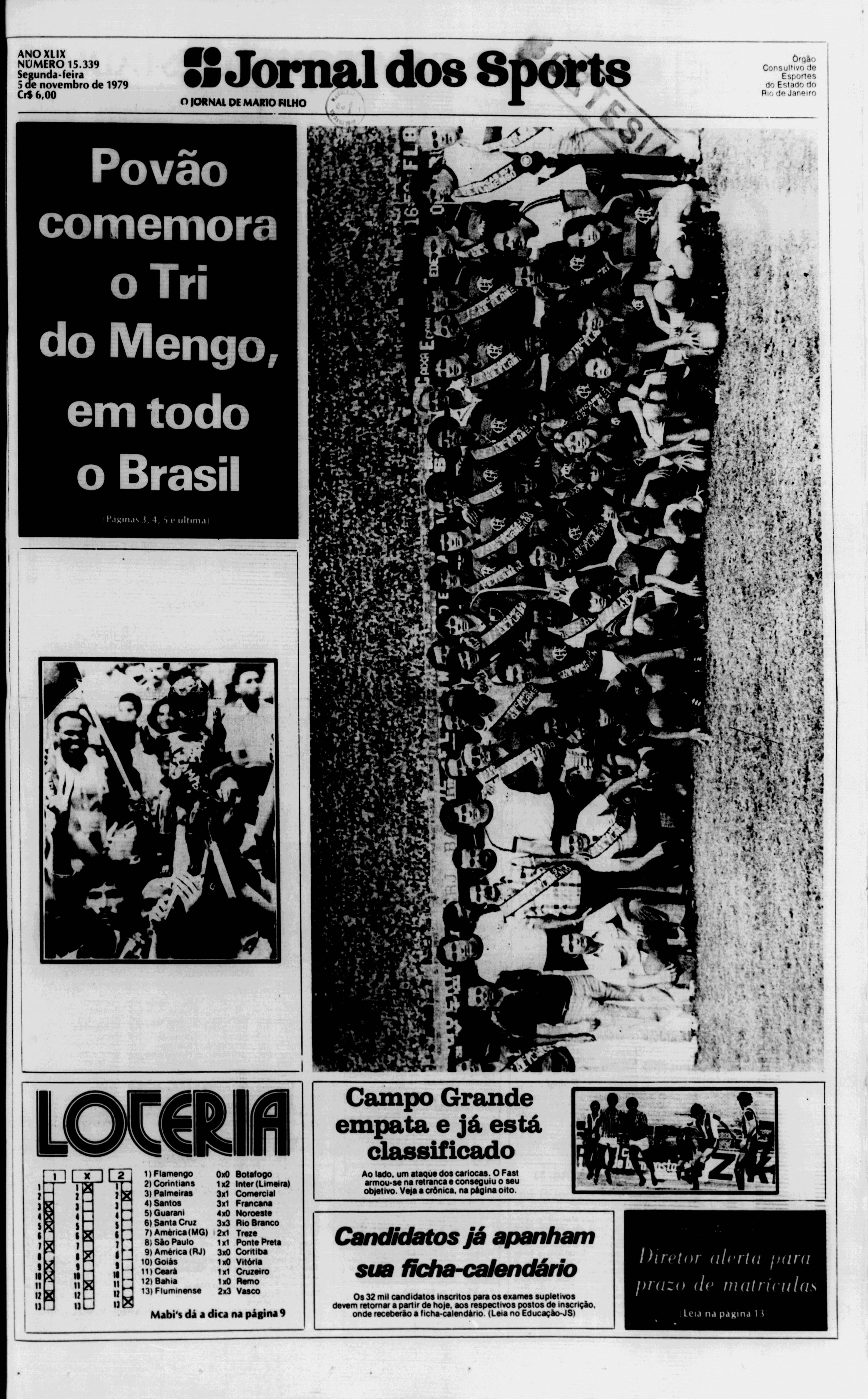Jornal dos Sports (Flamengo Campeão Campeonato Estadual Especial 1979)