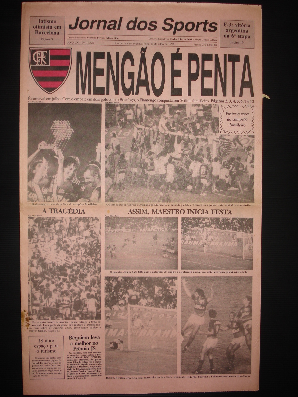 Jornal dos Sports (Flamengo Campeão Brasileiro 1992)