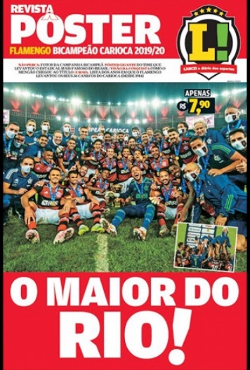 Revista Poster Lance - Flamengo Bi Campeão Carioca 2020