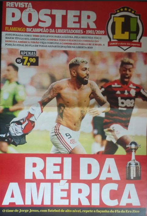 Revista Poster Lance - Flamengo Bi Campeão Libertadores 2019
